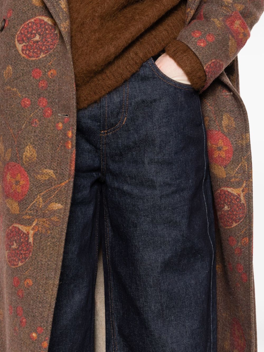 Uma Wang Jeans Blue cotton wide-leg trousers