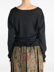 Uma Wang Sweaters Black cashmere oversized cardigan