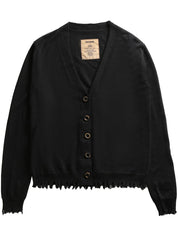 Uma Wang Sweaters Black cashmere oversized cardigan