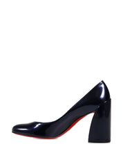 Christian Louboutin With Heel Blue patent leather pumps