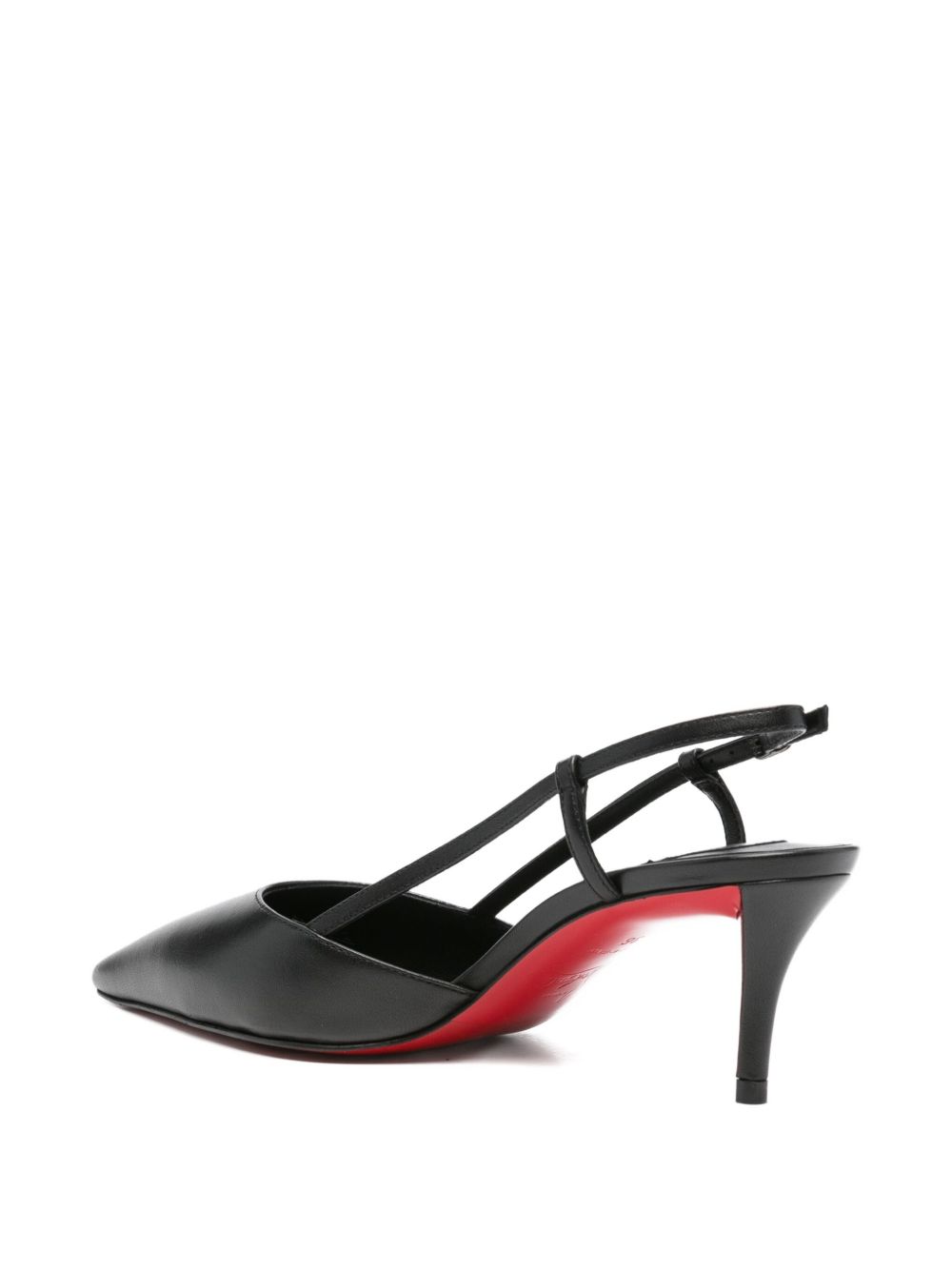 Christian Louboutin Medium Heel — Black Slingback Pumps