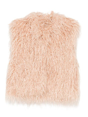 Powder Faux Fur Sleeveless Sweater — Forte Forte