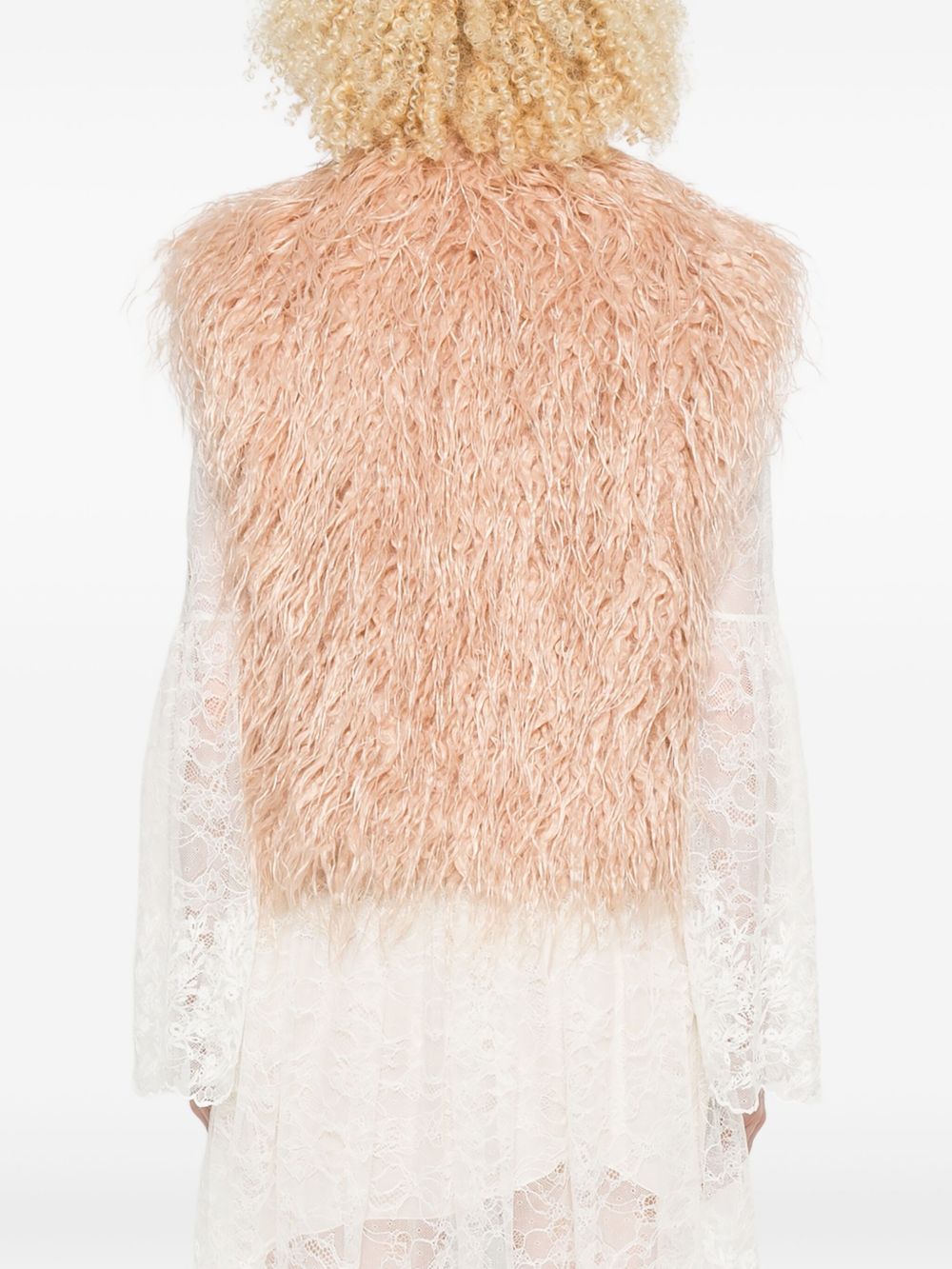 Powder Faux Fur Sleeveless Sweater — Forte Forte