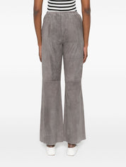 Beige Leather High‑Waist Trousers — Forte Forte