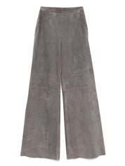 Beige Leather High‑Waist Trousers — Forte Forte