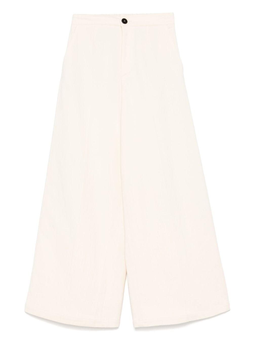 Forte Forte Trousers Beige — High‑Waisted Cotton Trousers