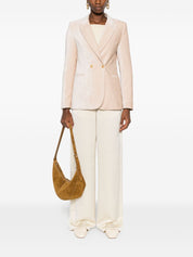 Forte Forte Beige Jacket — Velvet Double‑Breasted Elegance