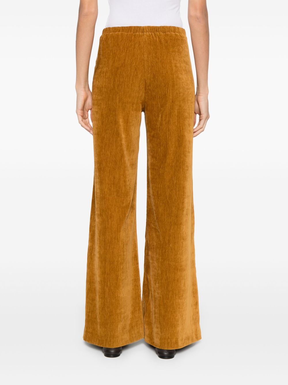 Forte Forte Trousers — Velvet High‑Waist in Burnt Orange