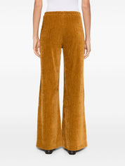 Forte Forte Trousers — Velvet High‑Waist in Burnt Orange