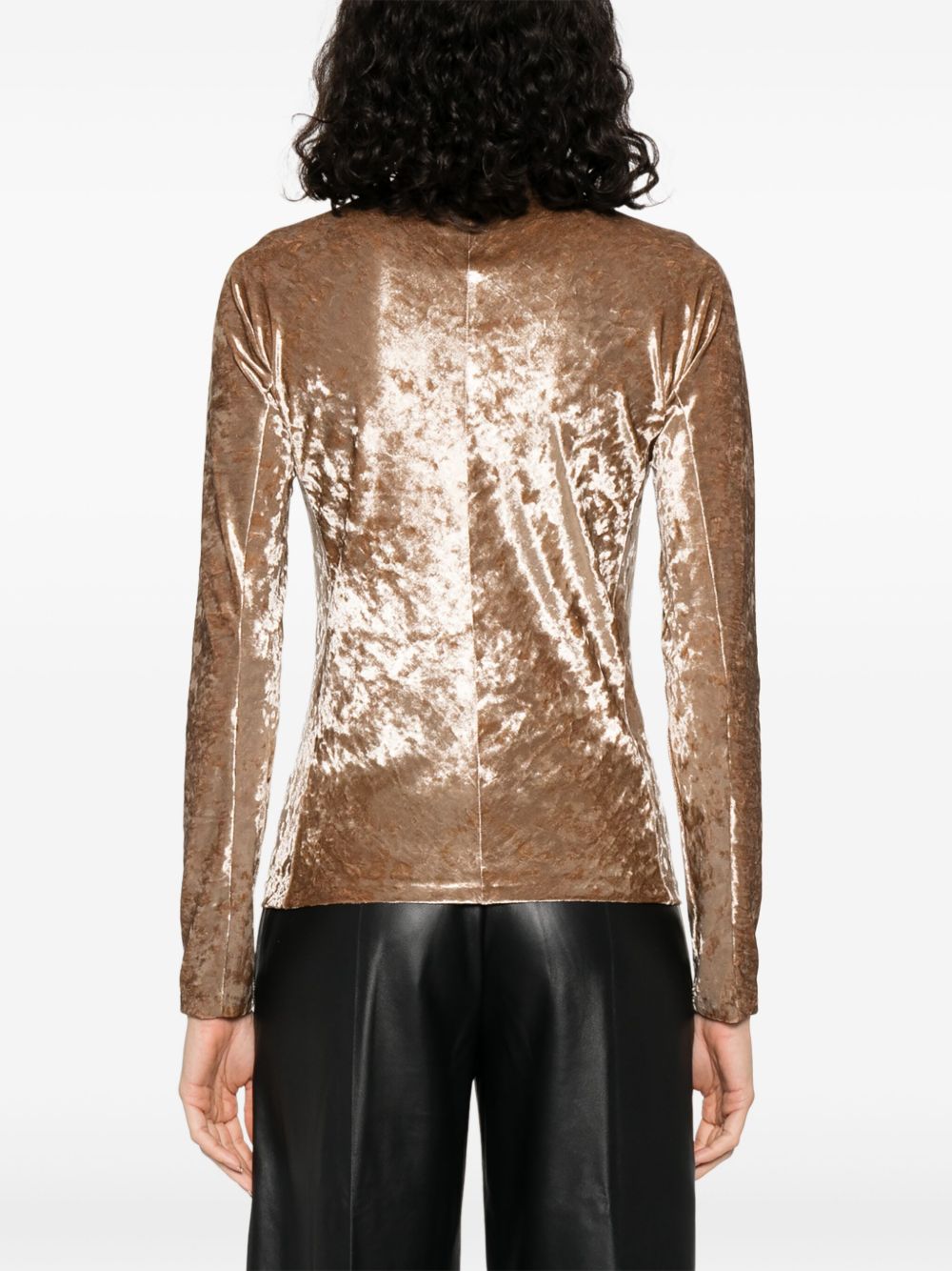 Beige Forte Forte Sweater — Velvet Turtle‑Neck Comfort