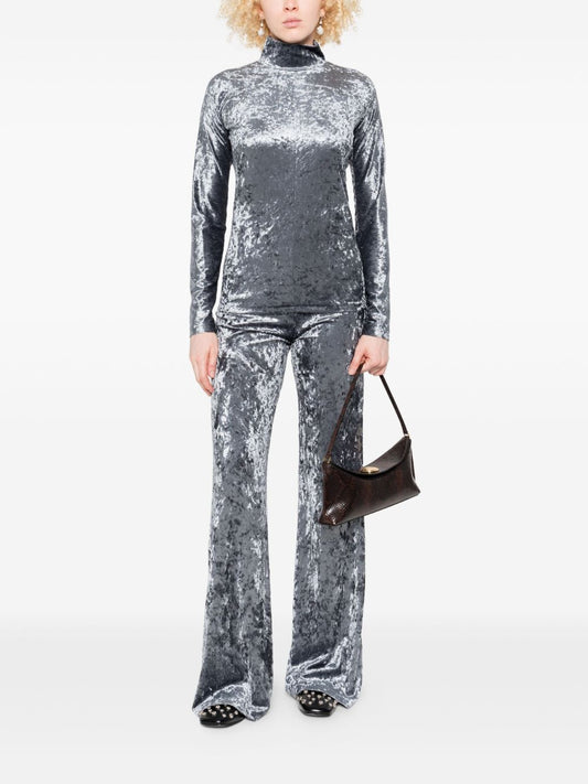 Forte Forte Grey Velvet Turtleneck Sweater