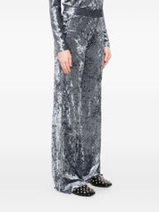 Forte Forte Velvet Trousers — Shadow Grey, High Waist