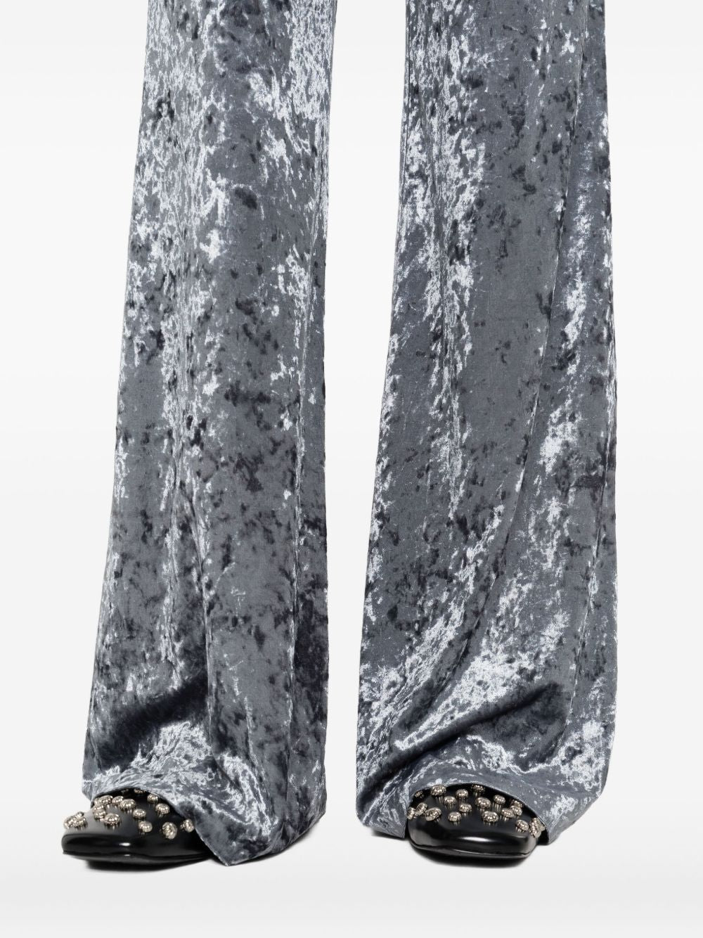 Forte Forte Velvet Trousers — Shadow Grey, High Waist