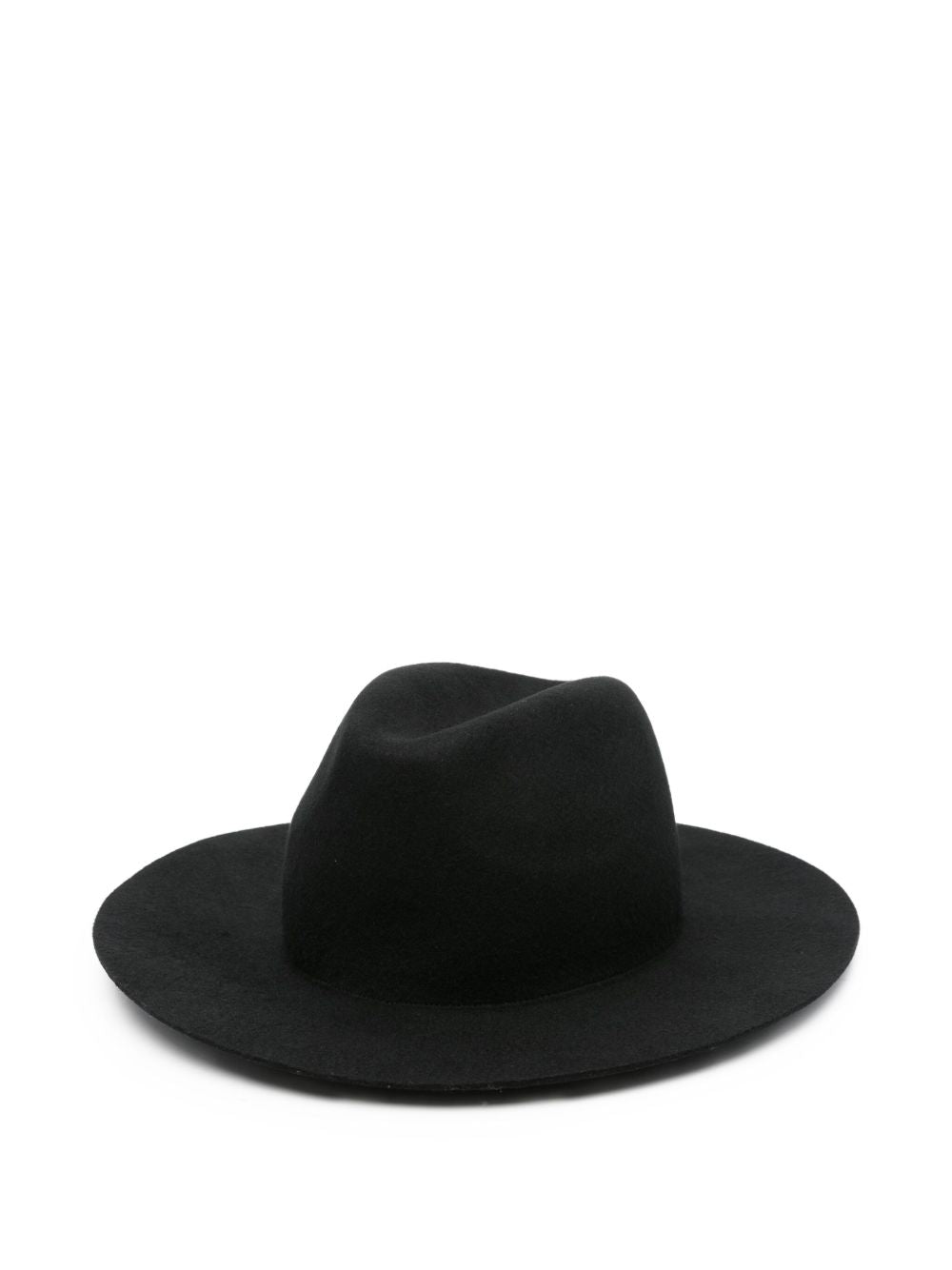 Forte Forte Hats Black wool fedora with pearl detail