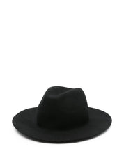 Forte Forte Hats Black wool fedora with pearl detail