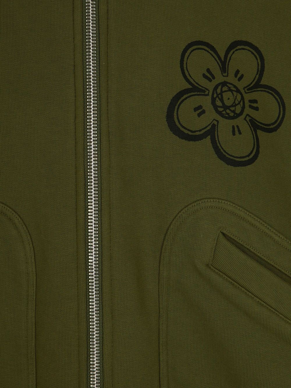 KENZO FUTURA Sweaters zip hoodie in olive green