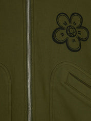 KENZO FUTURA Sweaters zip hoodie in olive green