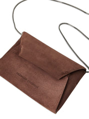 Sacs Brunello Cucinelli.. Mini sac en daim bordeaux