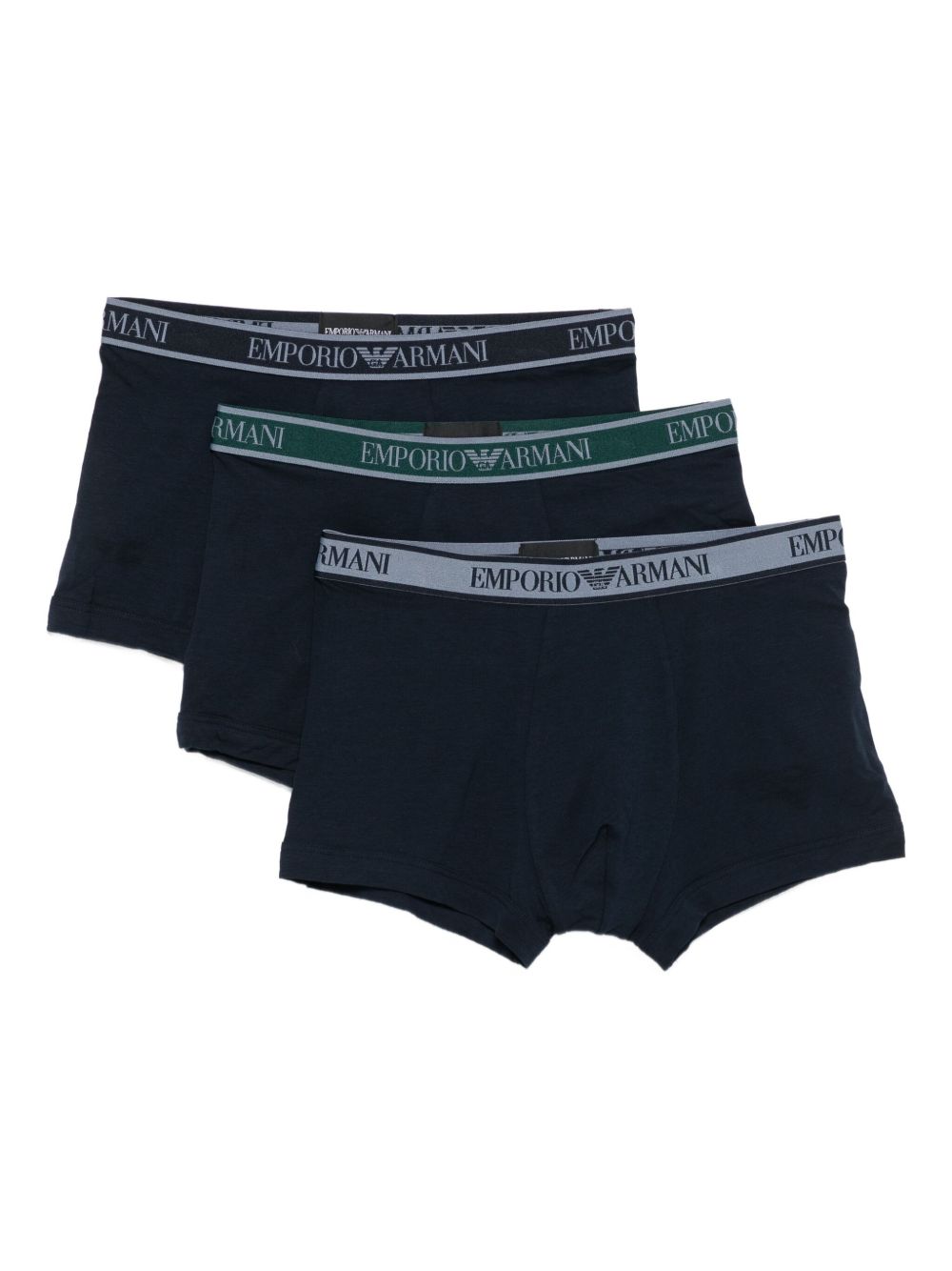 Emporio Armani Underwear Blue three-pack cotton blend