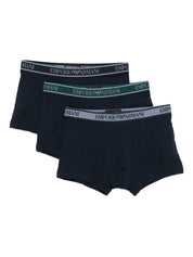 Emporio Armani Underwear Blue three-pack cotton blend