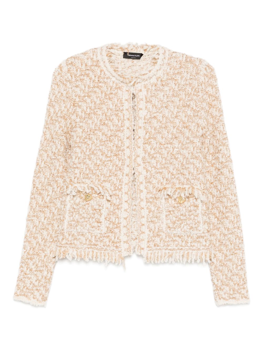 Fabiana Filippi Jackets Beige — Silk & Wool Blend Jacket