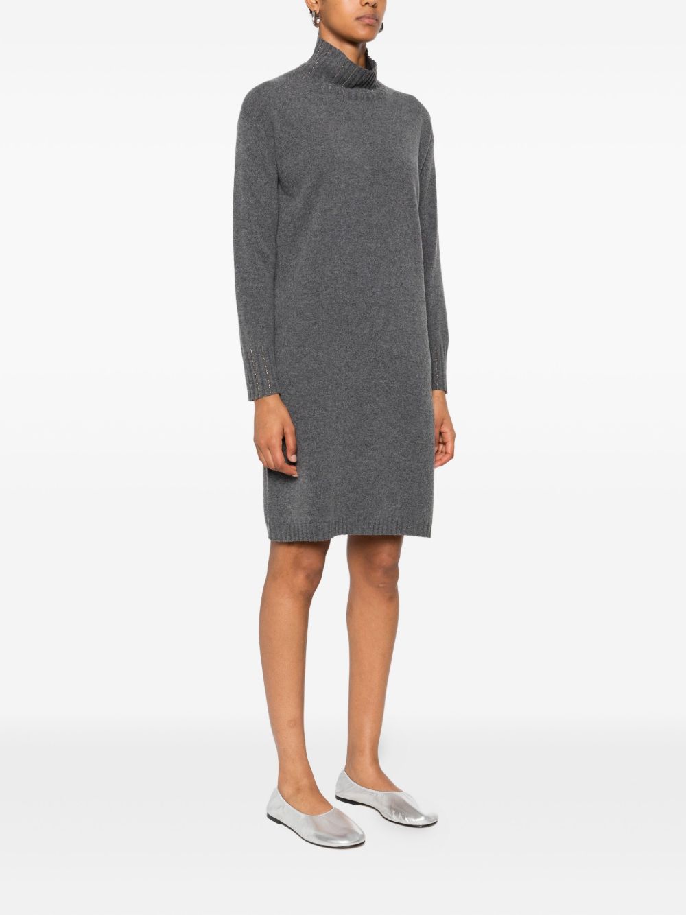 Fabiana Filippi Grey Dresses — Silk & Wool Elegance