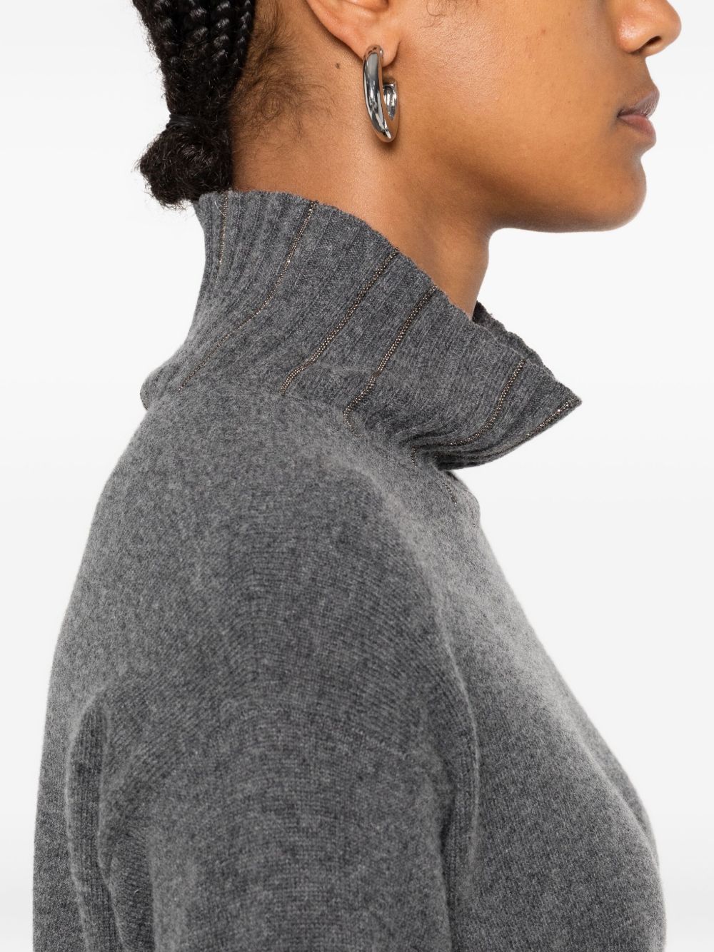 Fabiana Filippi Grey Dresses — Silk & Wool Elegance