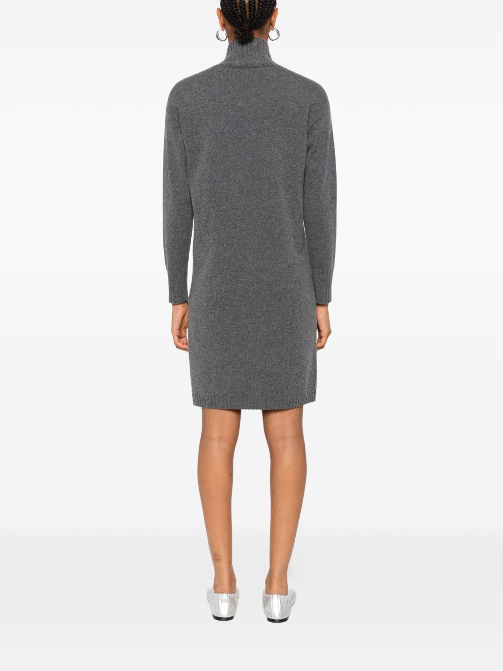 Fabiana Filippi Grey Dresses — Silk & Wool Elegance
