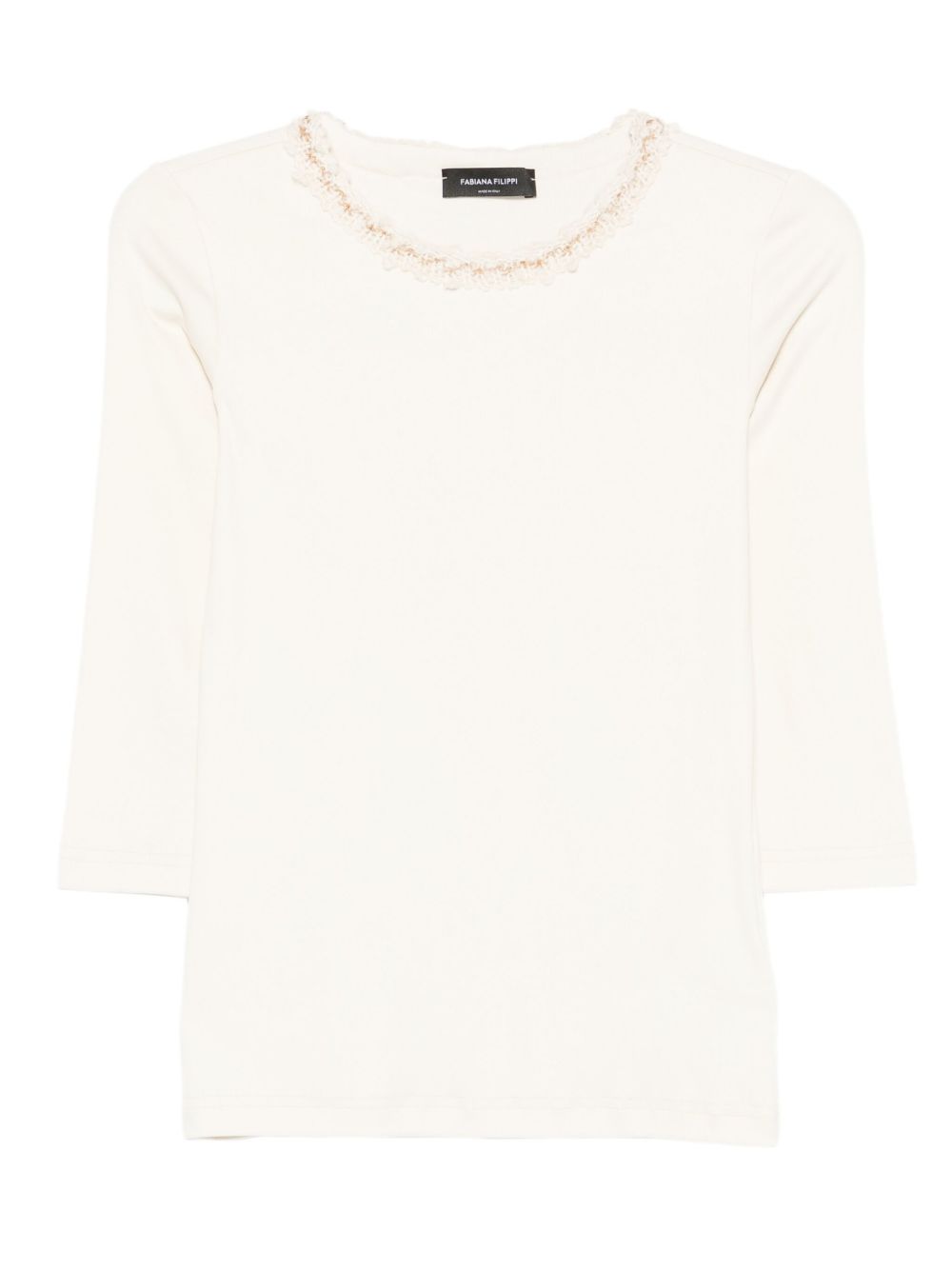 Fabiana Filippi Sweaters White — Silk & Cotton Sweater
