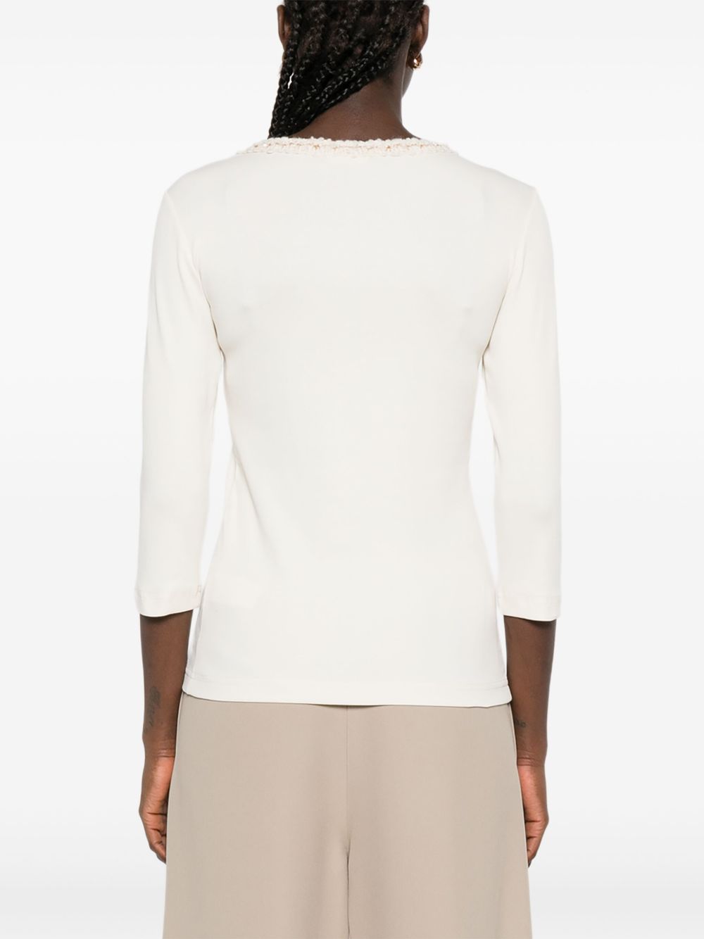 Fabiana Filippi Sweaters White — Silk & Cotton Sweater