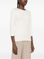 Fabiana Filippi Sweaters White — Silk & Cotton Sweater