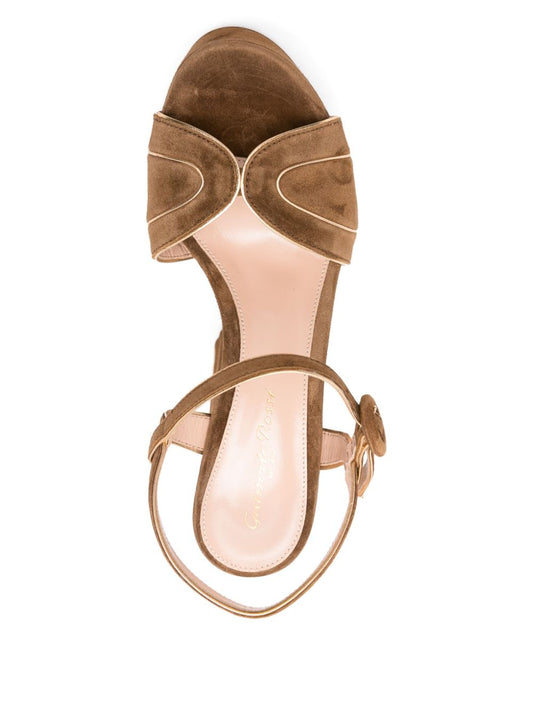 Gianvito Rossi Leather Brown Sandals