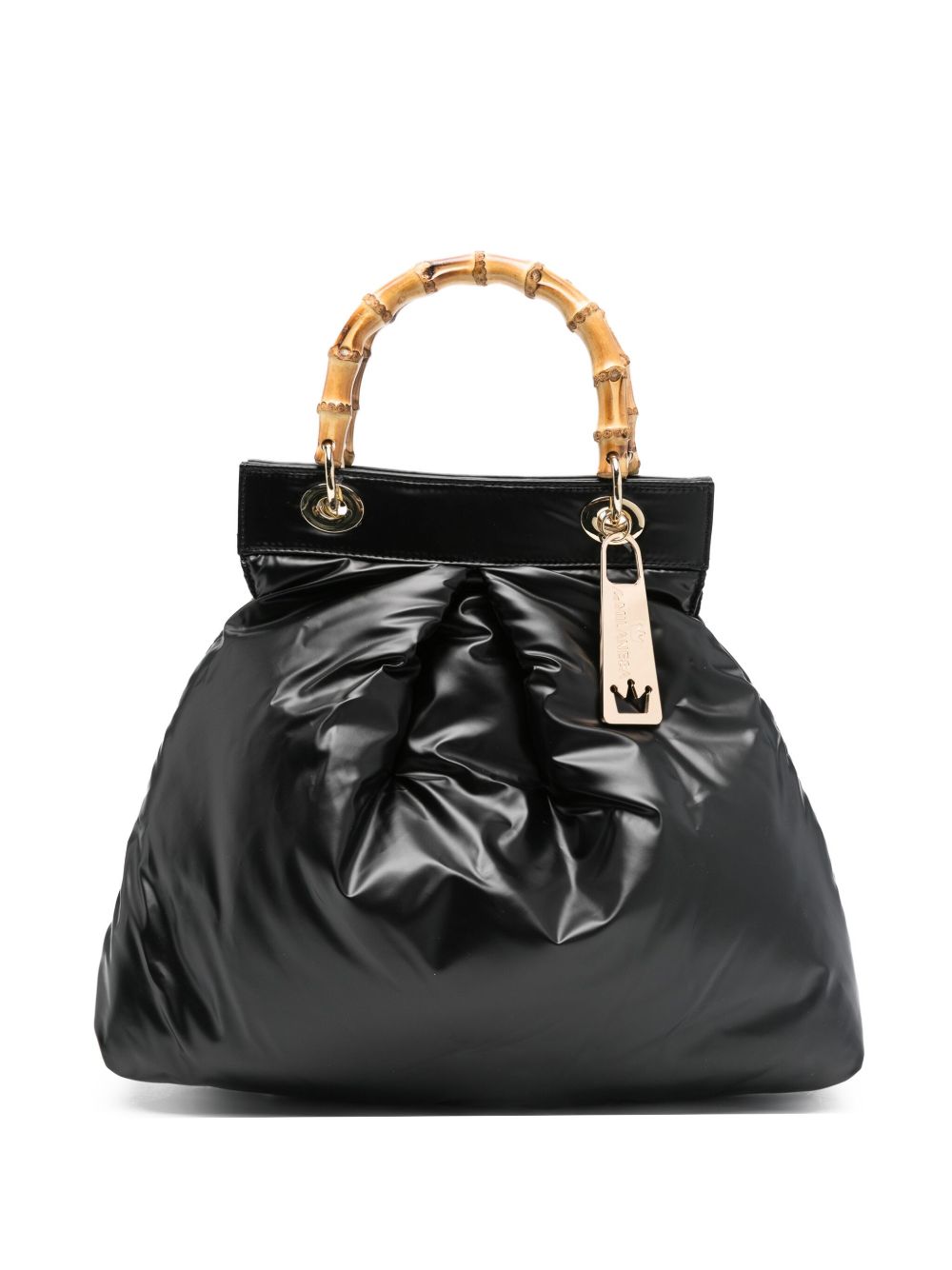 La Milanesa Quilted bamboo-handle tote bag