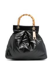 La Milanesa Quilted bamboo-handle tote bag
