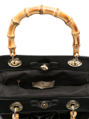 La Milanesa Quilted bamboo-handle tote bag