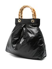 La Milanesa Quilted bamboo-handle tote bag