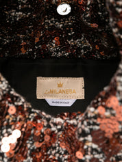 Bolso de hombro triangular adornado con lentejuelas La Milanesa