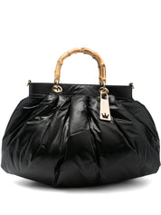 La Milanesa Quilted bamboo-handle tote bag