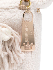 Shearling Tote Bag — La Milanesa Dog‑Embossed Handbag