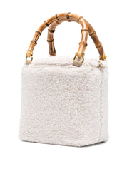 Shearling Tote Bag — La Milanesa Dog‑Embossed Handbag