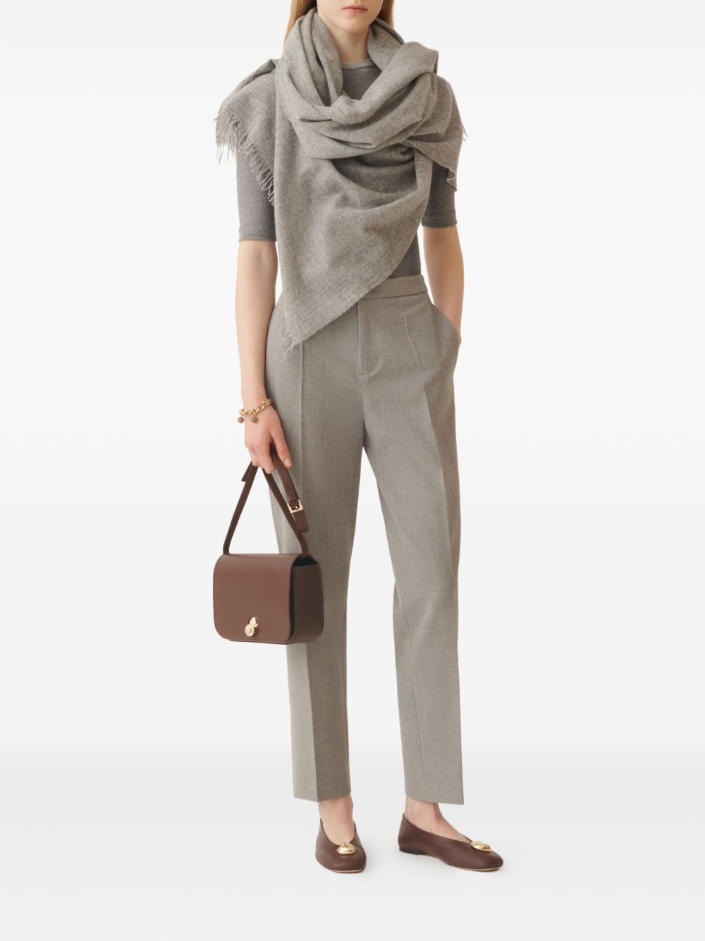 Fabiana Filippi Grey Cotton Sweater Top