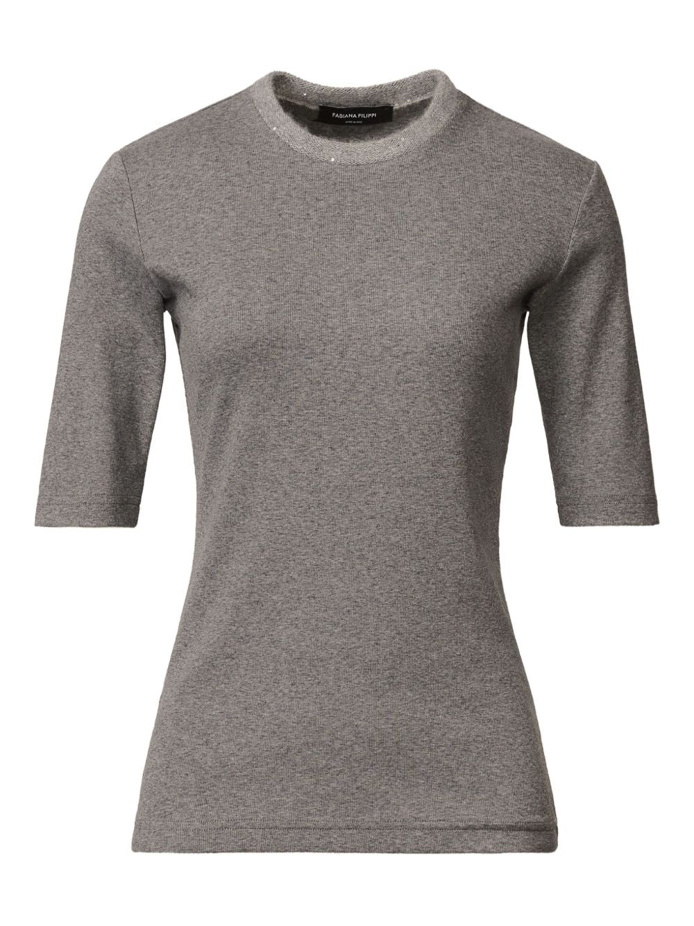 Fabiana Filippi Grey Cotton Sweater Top