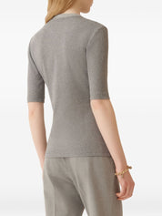 Fabiana Filippi Grey Cotton Sweater Top