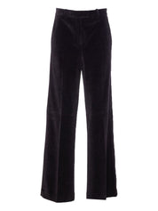 Circolo 1901 Trousers Black in Cotton Velvet