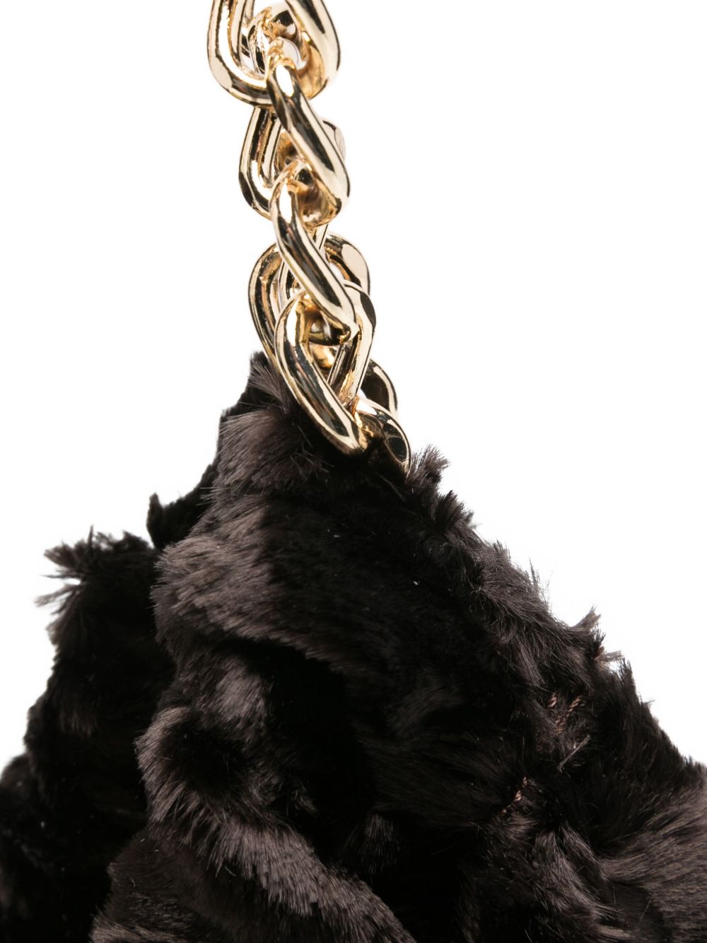 La Milanesa Chain-strap tote bag in fur texture