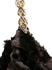 La Milanesa Chain-strap tote bag in fur texture