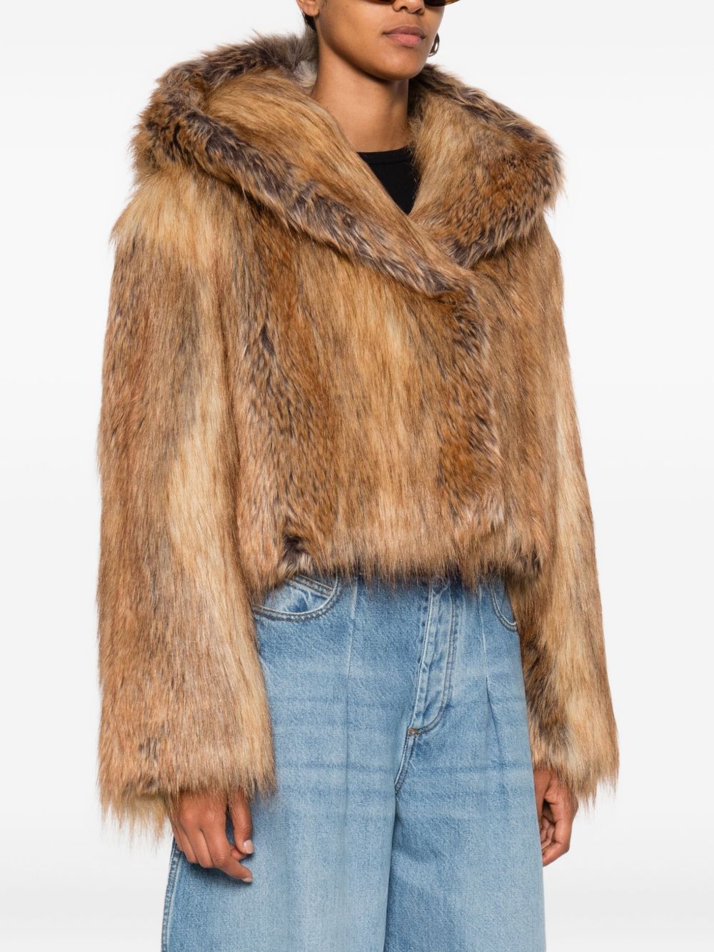 BB COUTURE Jackets cropped ecofur hooded