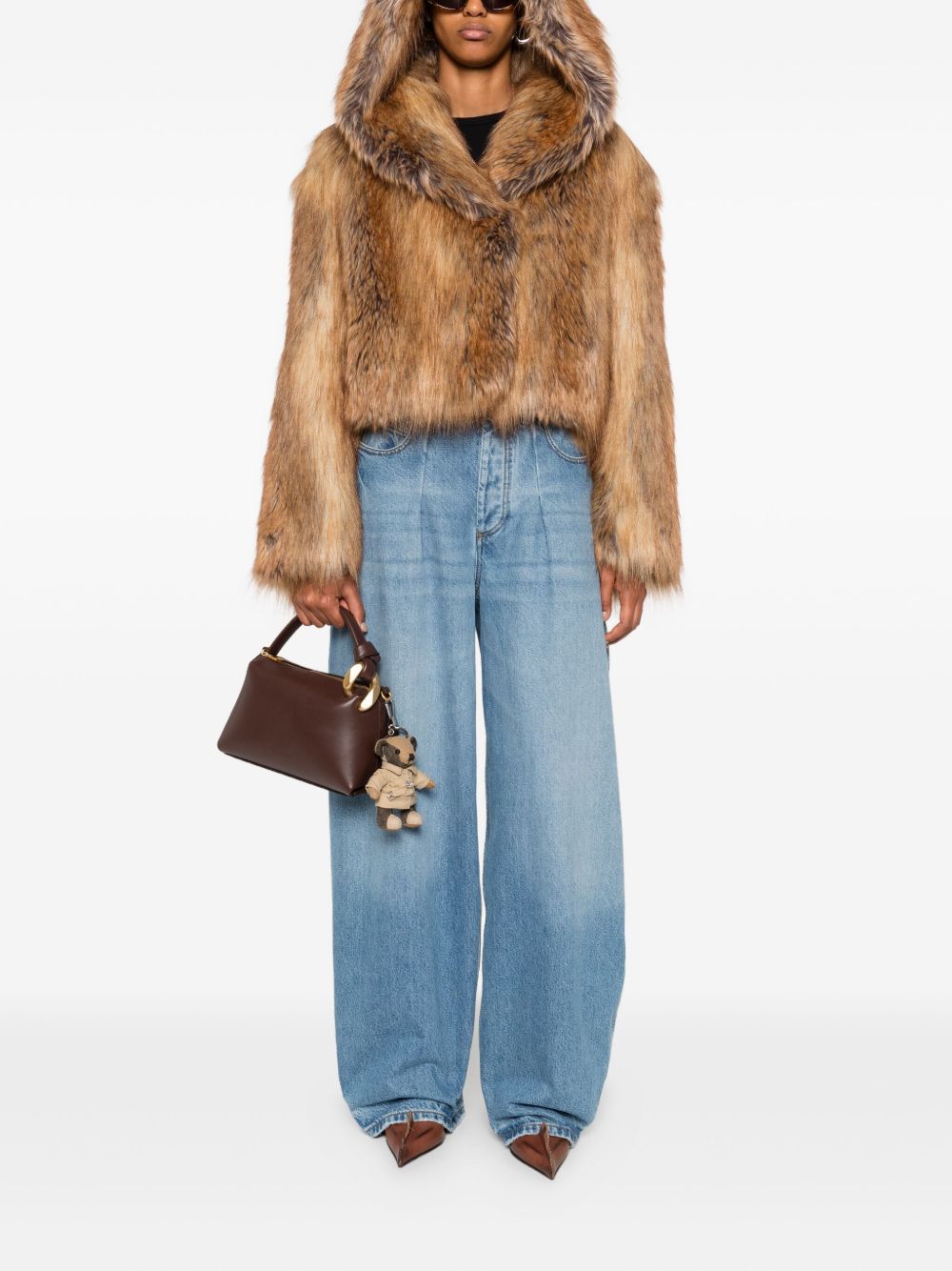 BB COUTURE Jackets cropped ecofur hooded