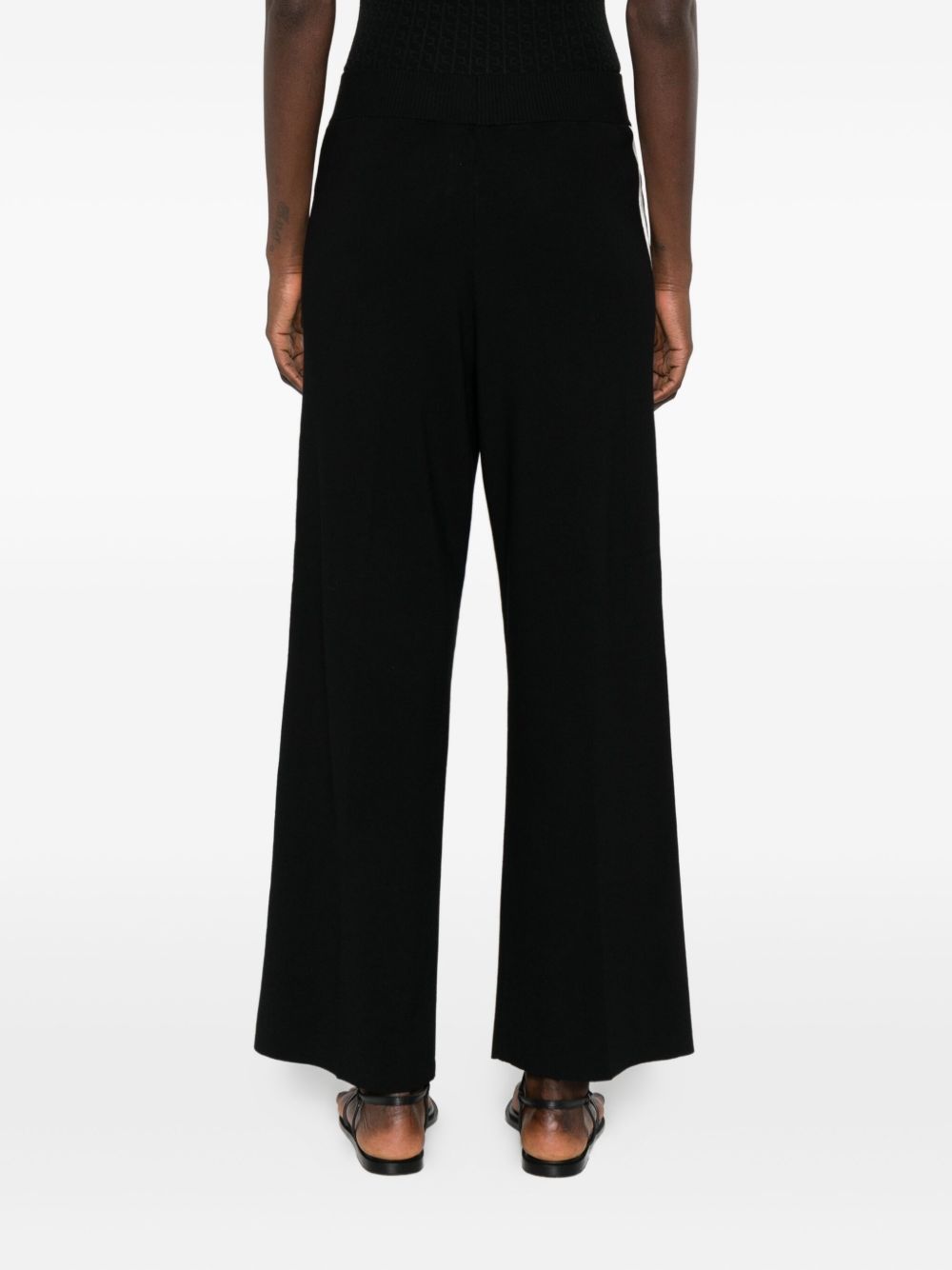 Elisabetta Franchi Trousers in Black Knitted Tricot