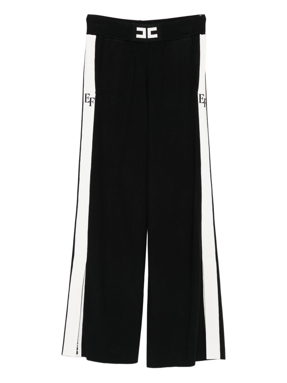 Elisabetta Franchi Trousers in Black Knitted Tricot